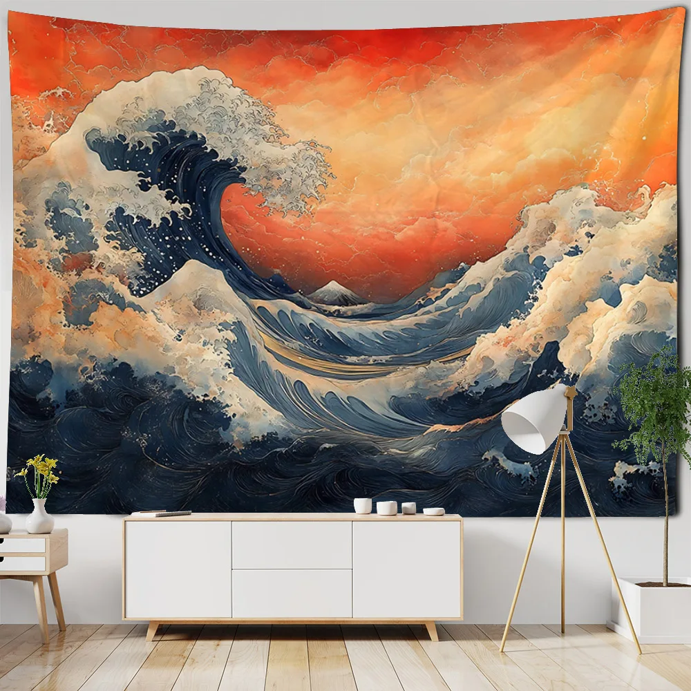 Vintage Wave Oil Painting Tapestry Wall Hanging Room Fabric Decoration Painting Used for Bedroom, Dormitory, Living Room
Vintage Wave Oil Painting Tapestry Wall Hanging Room Fabric Decoration Painting Used for Bedroom, Dormitory, Living Room