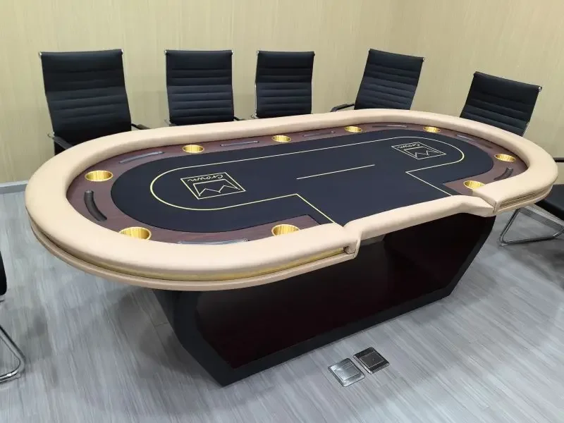 Luxury high-end Texas poker table quality assurance LED light desktop armrest fireproof chips chess and card Depu table
Luxury high-end Texas poker table quality assurance LED light desktop armrest fireproof chips chess and card Depu table