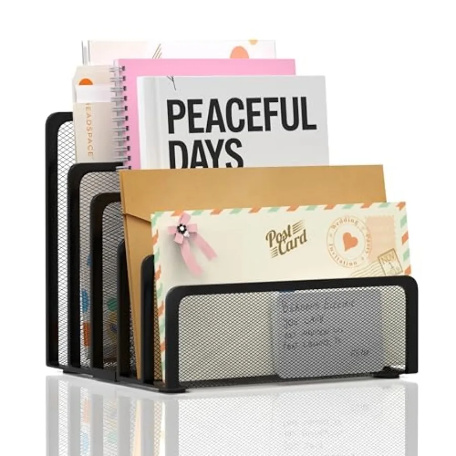 Mail Organizer with 5 Slot, Metal Mail Holder for Desk, Office File Holder Letter Organizer for Mails
Mail Organizer with 5 Slot, Metal Mail Holder for Desk, Office File Holder Letter Organizer for Mails