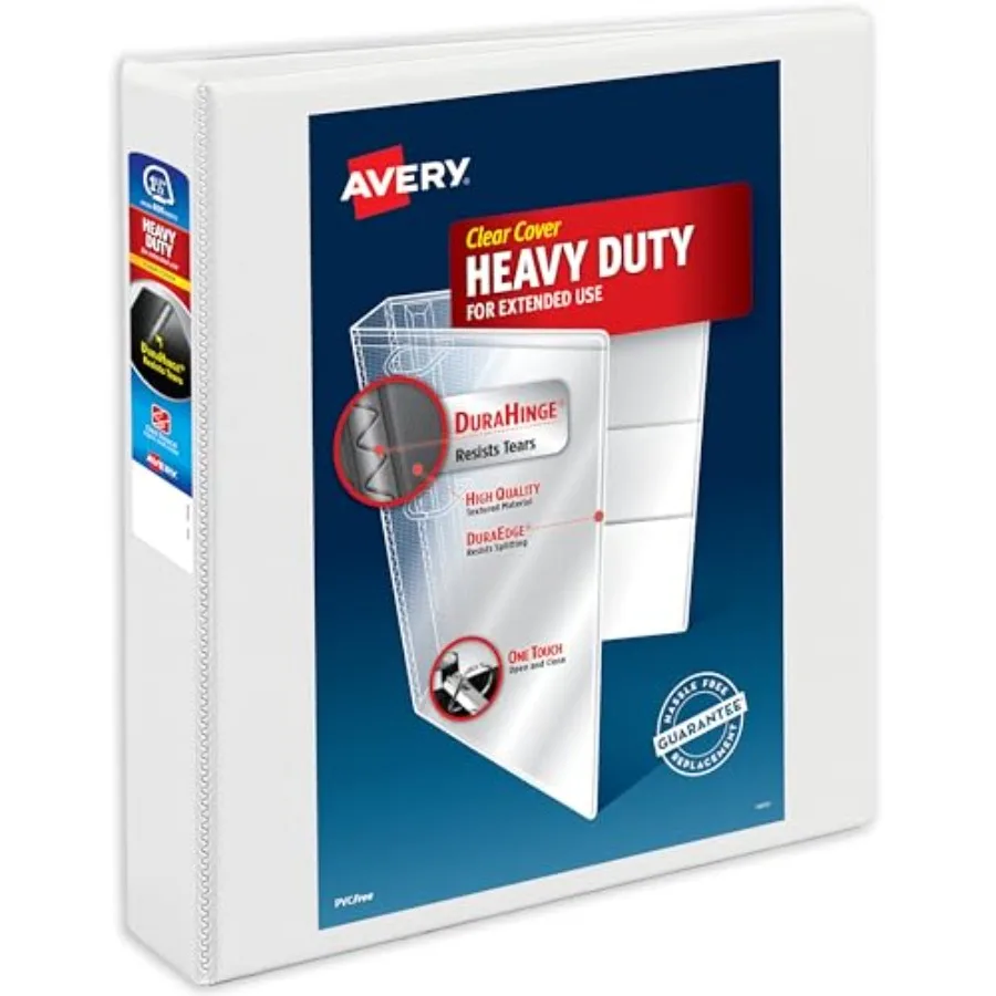 Heavy-Duty View 3 Ring Binder, 1.5 Inch One Touch Slant Rings, 375-Sheet Capacity, DuraHinge, 2.1 Inch Wide Spine, Customizable
Heavy-Duty View 3 Ring Binder, 1.5 Inch One Touch Slant Rings, 375-Sheet Capacity, DuraHinge, 2.1 Inch Wide Spine, Customizable