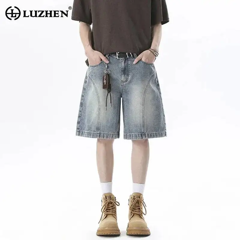 LUZHEN 2026 Summer Fashion Stripe Outline Vintage Washed Straight Five-pointed Jeans Men's High Quality Baggy Denim Pants JY6703
LUZHEN 2026 Summer Fashion Stripe Outline Vintage Washed Straight Five-pointed Jeans Men's High Quality Baggy Denim Pants JY6703
