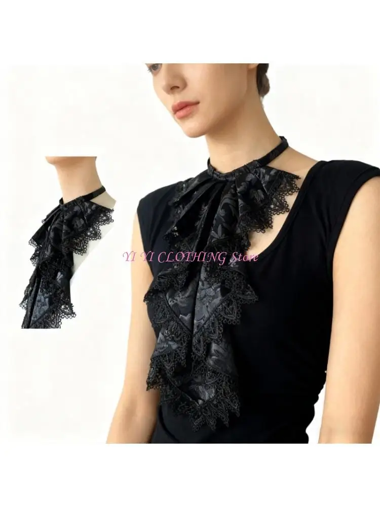 N5KF Ruffled False Neckpiece Breathable Cotton Feminine Clothing Decoration White
N5KF Ruffled False Neckpiece Breathable Cotton Feminine Clothing Decoration White