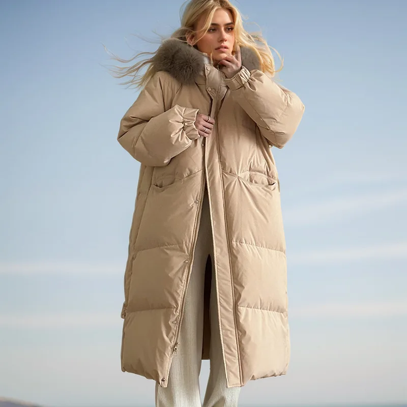 Зимнее женское стеганое пальто KIDCRKJ с капюшоном, отделкой из искусственного меха, карманами на молнии, утепленное, длинное, для женщин
Зимнее женское стеганое пальто KIDCRKJ с капюшоном, отделкой из искусственного меха, карманами на молнии, утепленное, длинное, для женщин