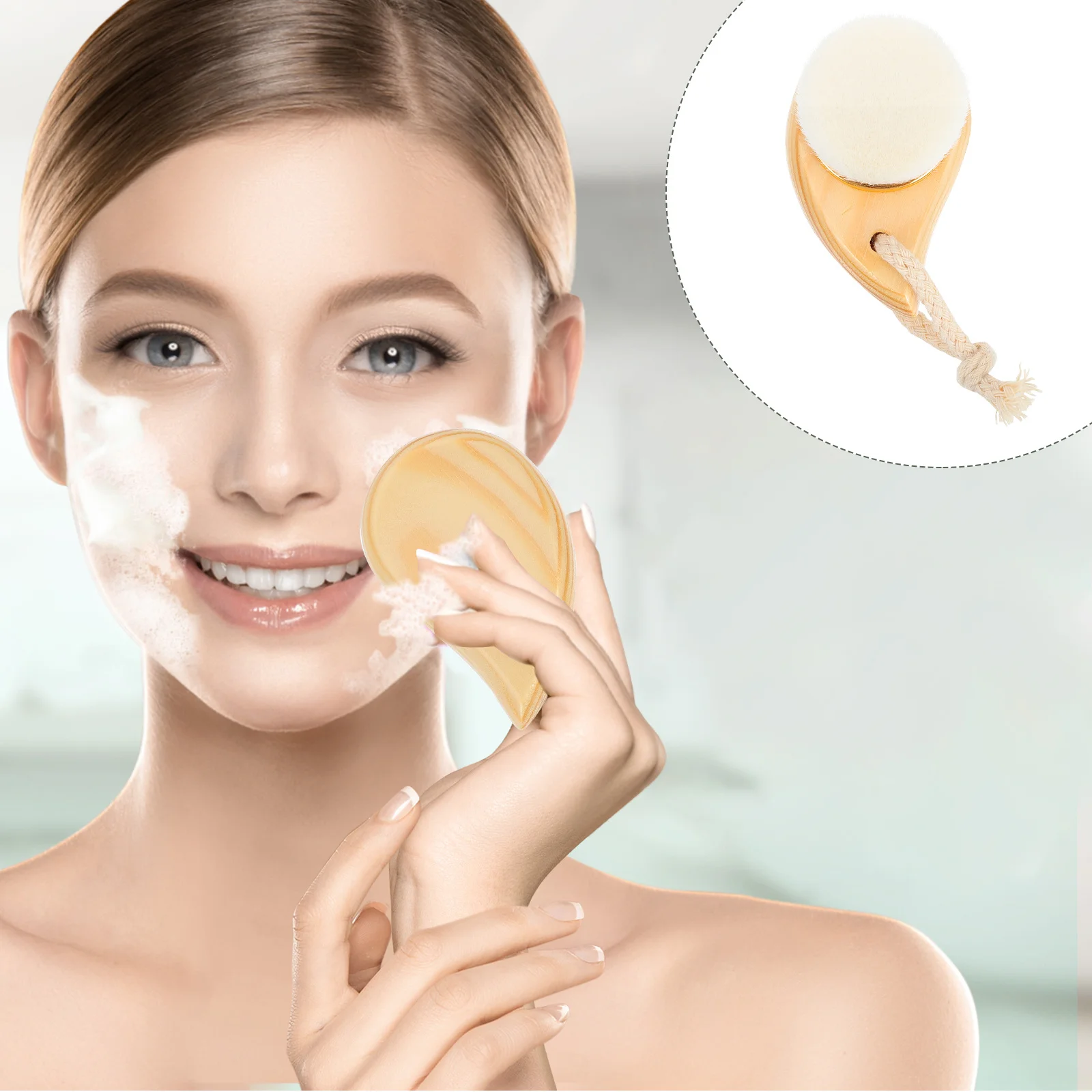 Pore Cleansing Face Brush Natural Wood Handle Deep Cleaning Facial Scrubber Removes Makeup Dead Skin Gently Massages Skin
Pore Cleansing Face Brush Natural Wood Handle Deep Cleaning Facial Scrubber Removes Makeup Dead Skin Gently Massages Skin