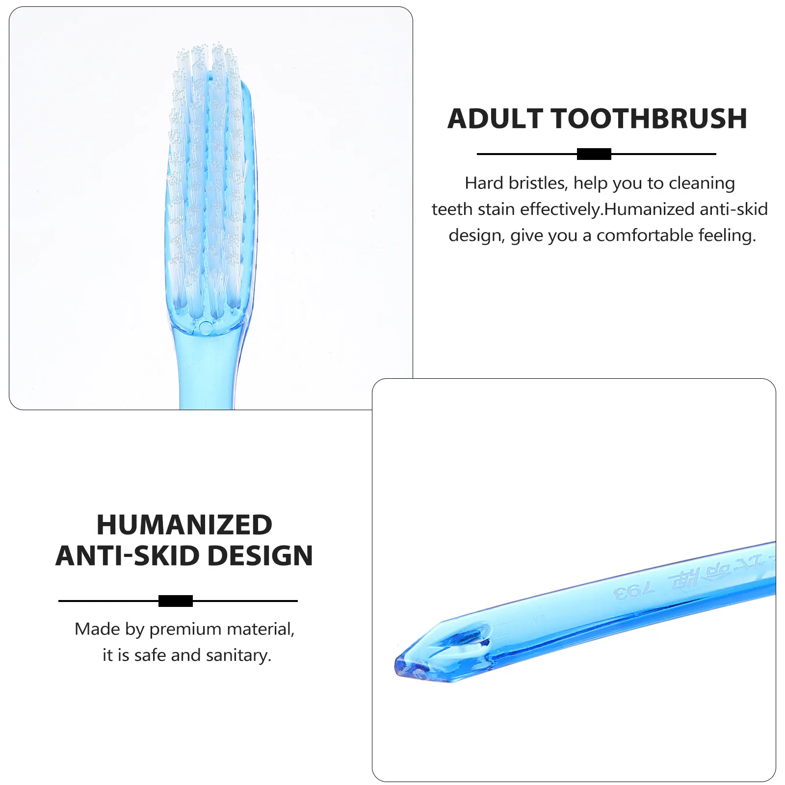 12pcs Hard Bristles Toothbrush for Adult Teeth Staining Cleaning Extra Firm Manual Toothbrushes Bulk Household (Random Color)
12pcs Hard Bristles Toothbrush for Adult Teeth Staining Cleaning Extra Firm Manual Toothbrushes Bulk Household (Random Color)
