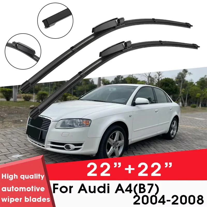 Car Wiper Blade Blades For Audi A4(B7) 2004-2008 22"+ 22" Windshield Windscreen Clean Naturl Rubber Cars Wipers Accessories
Car Wiper Blade Blades For Audi A4(B7) 2004-2008 22"+ 22" Windshield Windscreen Clean Naturl Rubber Cars Wipers Accessories