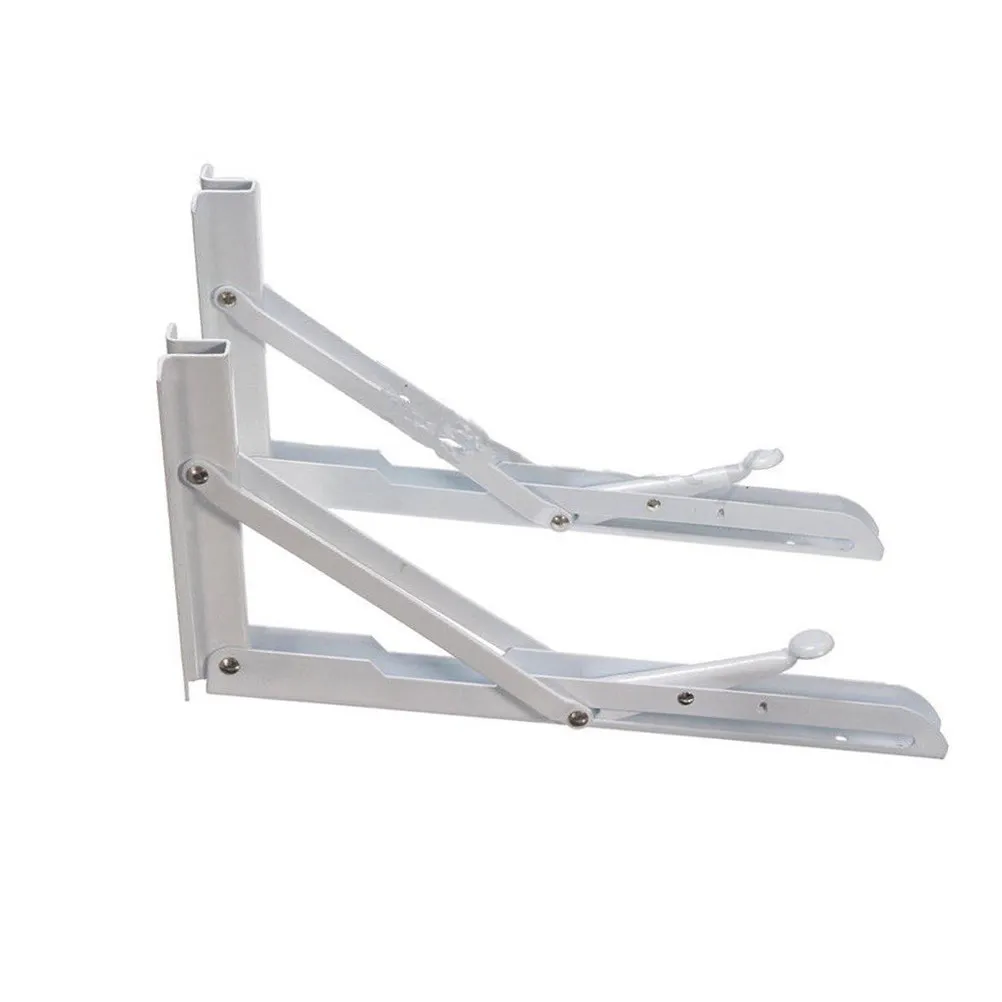 2Pcs 90 Degree Folding Support Bracket with Hinge Function Flat Foldable Shelf Bracket for Store Workshop Boat Table
2Pcs 90 Degree Folding Support Bracket with Hinge Function Flat Foldable Shelf Bracket for Store Workshop Boat Table