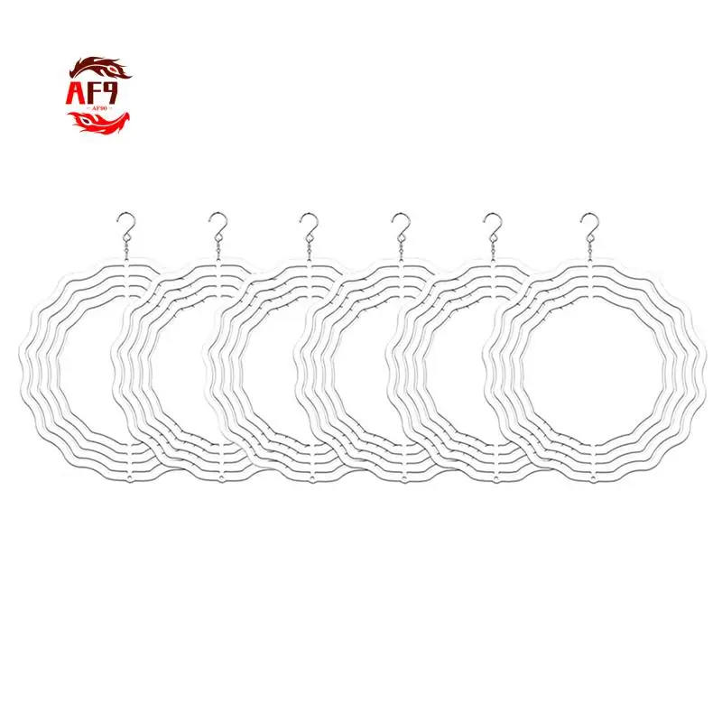 AF90-6 Pack Sublimation Wind Spinner Blanks 3D Double Sided Sublimation Wind Powered Kinetic Sculpture For Yard Garden
AF90-6 Pack Sublimation Wind Spinner Blanks 3D Double Sided Sublimation Wind Powered Kinetic Sculpture For Yard Garden