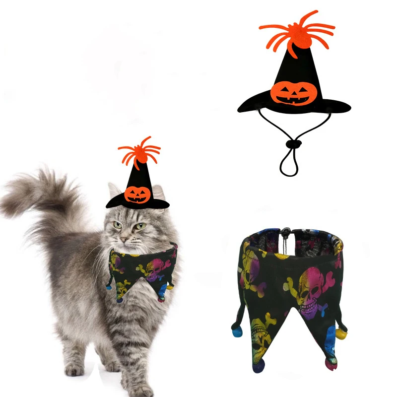 Halloween Dog Cat Clothing Hat Scarf Set Skull Pattern Cat Cloak Hat Decoration Dogs Cosplay Clothing Fancy Dress Pet Item
Halloween Dog Cat Clothing Hat Scarf Set Skull Pattern Cat Cloak Hat Decoration Dogs Cosplay Clothing Fancy Dress Pet Item