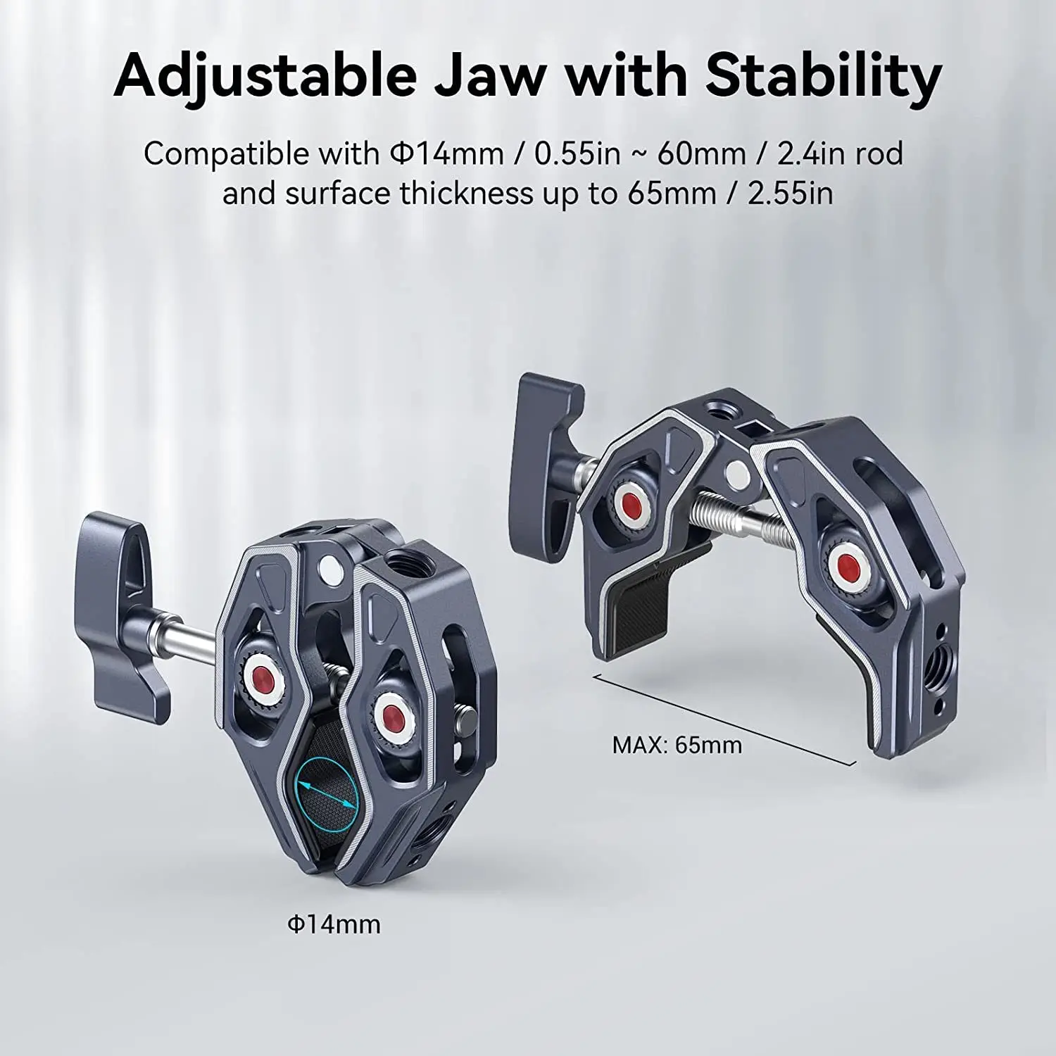 Smallrig Crab-Shaped Clamp with 1/4"-20, 3/8"-16 Threaded Holes, Payload 7.7lbs/3.5kg, for Most Photographic Accessories -3755
Smallrig Crab-Shaped Clamp with 1/4"-20, 3/8"-16 Threaded Holes, Payload 7.7lbs/3.5kg, for Most Photographic Accessories -3755