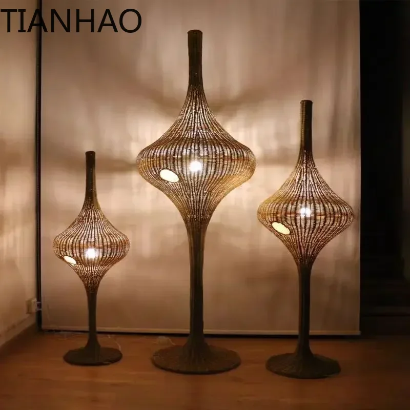 Hotel and homestay floor lamp, living room, bedroom, Chinese Zen tea room, Southeast Asian rattan art floor lamp
Hotel and homestay floor lamp, living room, bedroom, Chinese Zen tea room, Southeast Asian rattan art floor lamp