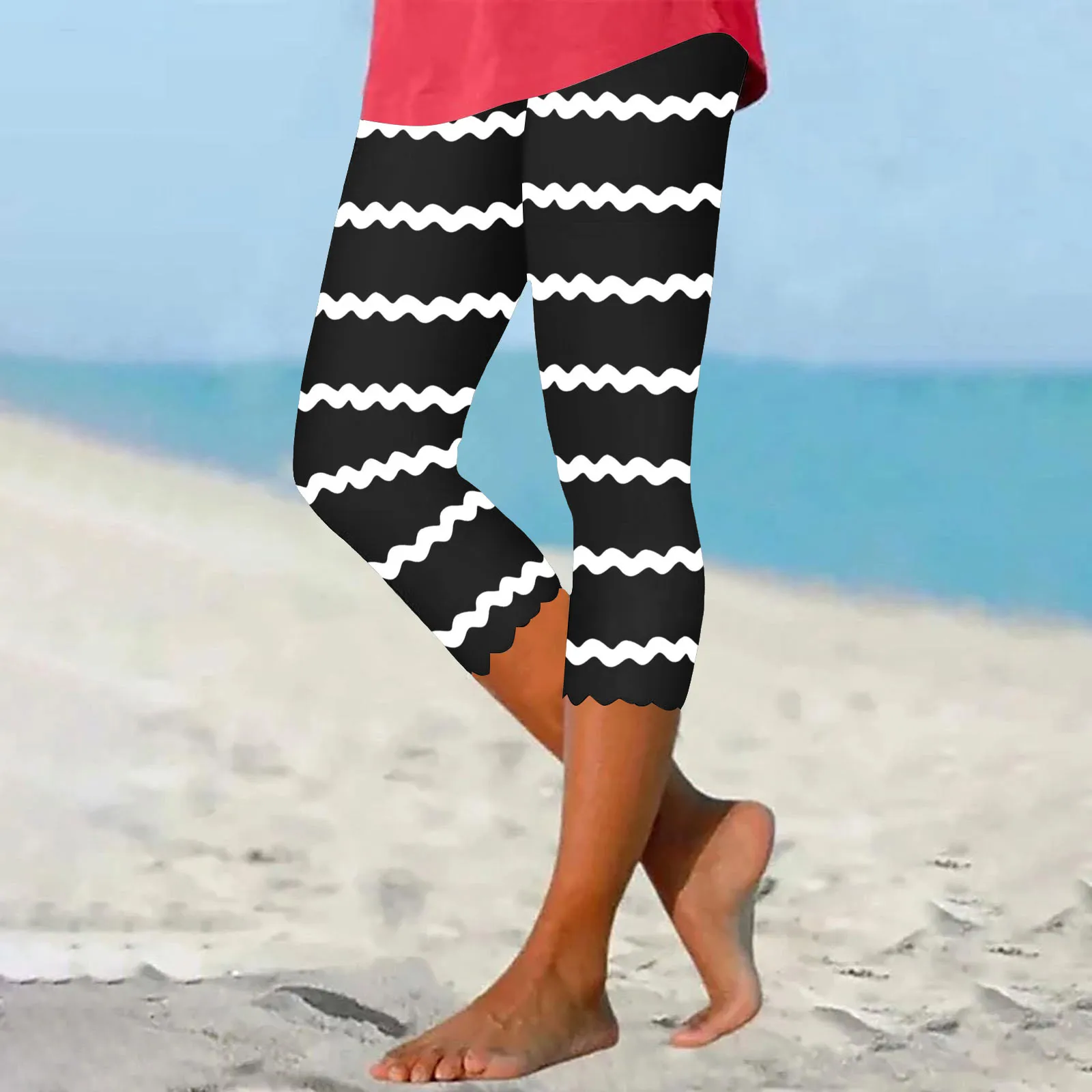 Cropped Pants Women Solid Color Yoga Legging Summer High Waist Leggings Beachwear Sport Pants Casual Workout Stretch Leggings
Cropped Pants Women Solid Color Yoga Legging Summer High Waist Leggings Beachwear Sport Pants Casual Workout Stretch Leggings