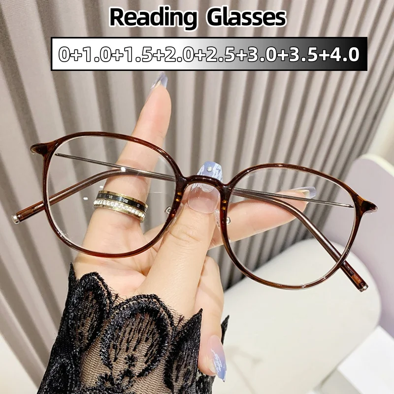 Vintage Round Reading Glasses Women Simple Clear Lens Eyewear Anti Blue Light Prescription Eyewear HD Far Sight Eye Protection
Vintage Round Reading Glasses Women Simple Clear Lens Eyewear Anti Blue Light Prescription Eyewear HD Far Sight Eye Protection