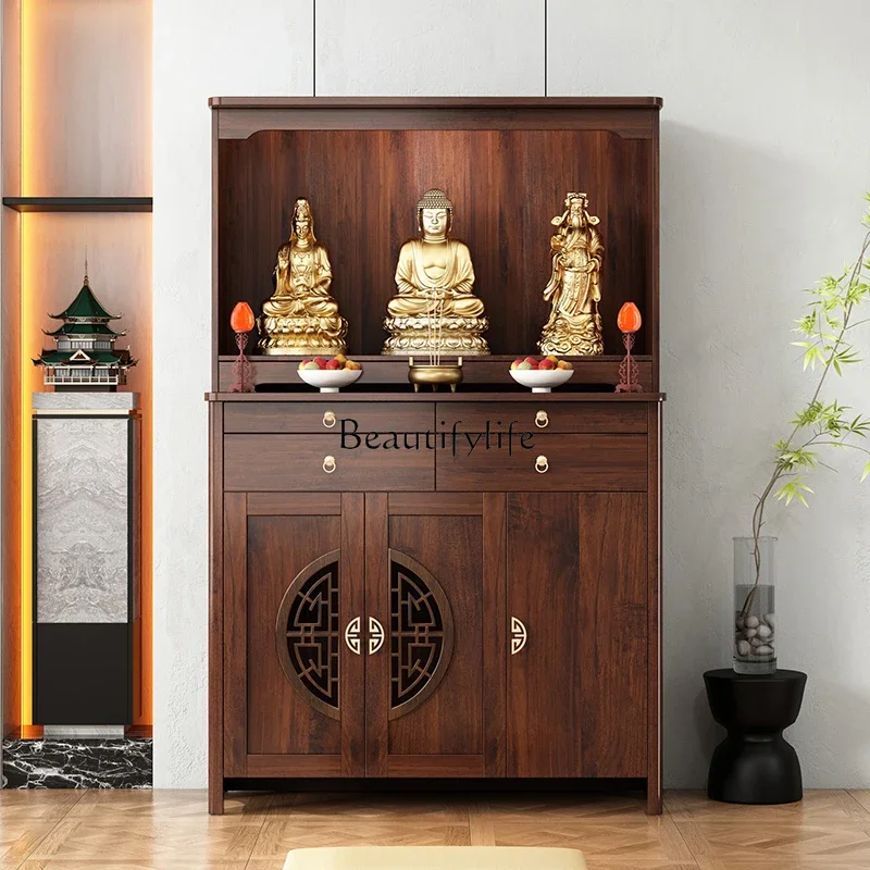 LSolid wood Buddhist niche vertical cabinet New Chinese-style household God of Wealth offering table
LSolid wood Buddhist niche vertical cabinet New Chinese-style household God of Wealth offering table