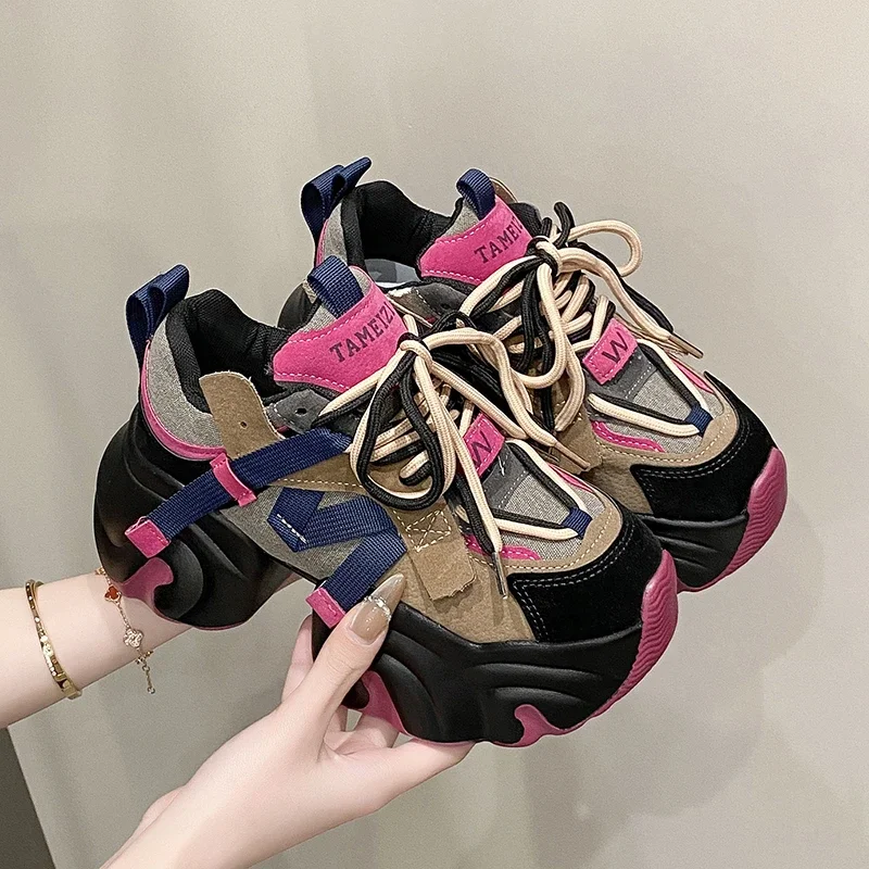 Autumn Women's Sneakers New Breathable High Platform Shoes Woman Ladies Vulcanize Casual Chunky Sneakers Zapatillas Mujer 7.5CM
Autumn Women's Sneakers New Breathable High Platform Shoes Woman Ladies Vulcanize Casual Chunky Sneakers Zapatillas Mujer 7.5CM