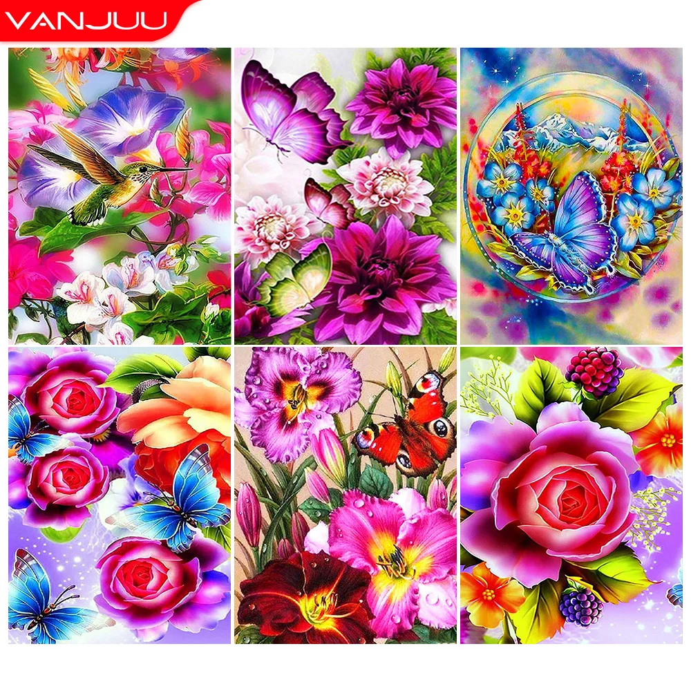 Flower Diamond Embroidery 5D Full Drill Floral Butterfly Diamond Painting Rhinestone Pictures Mosaic Wall Art Home Decor
Flower Diamond Embroidery 5D Full Drill Floral Butterfly Diamond Painting Rhinestone Pictures Mosaic Wall Art Home Decor