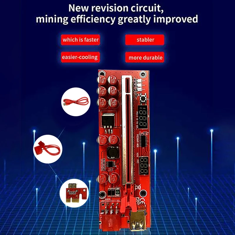 Новый VER016 PRO PCI-E 1X до 16X удлинительный кабель графического процессора со светодиодным дисплеем температуры/напряжения для добычи BTC
Новый VER016 PRO PCI-E 1X до 16X удлинительный кабель графического процессора со светодиодным дисплеем температуры/напряжения для добычи BTC