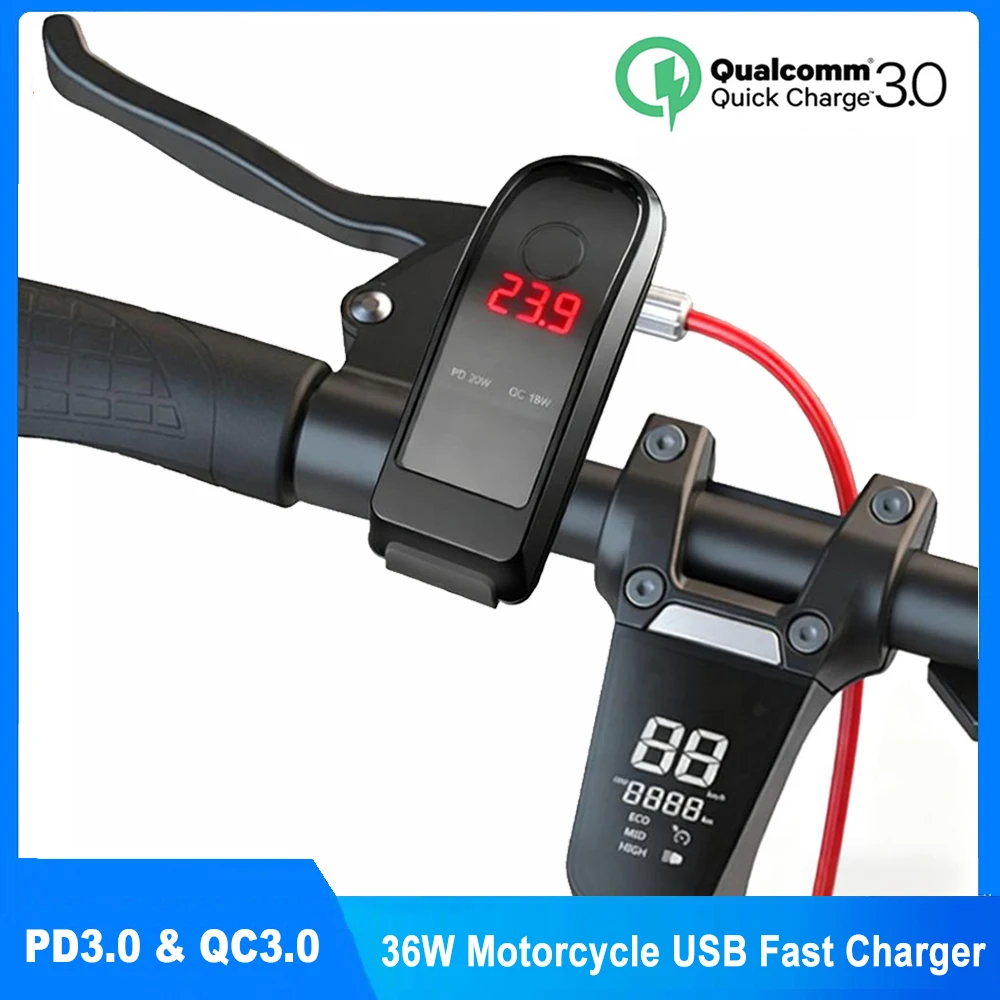 Motorcycle USB Fast Charger Waterproof 12V PD USB-C & QC 3.0 Power Outlet Socket with Switch Voltmeter Moto Phone Charger
Motorcycle USB Fast Charger Waterproof 12V PD USB-C & QC 3.0 Power Outlet Socket with Switch Voltmeter Moto Phone Charger