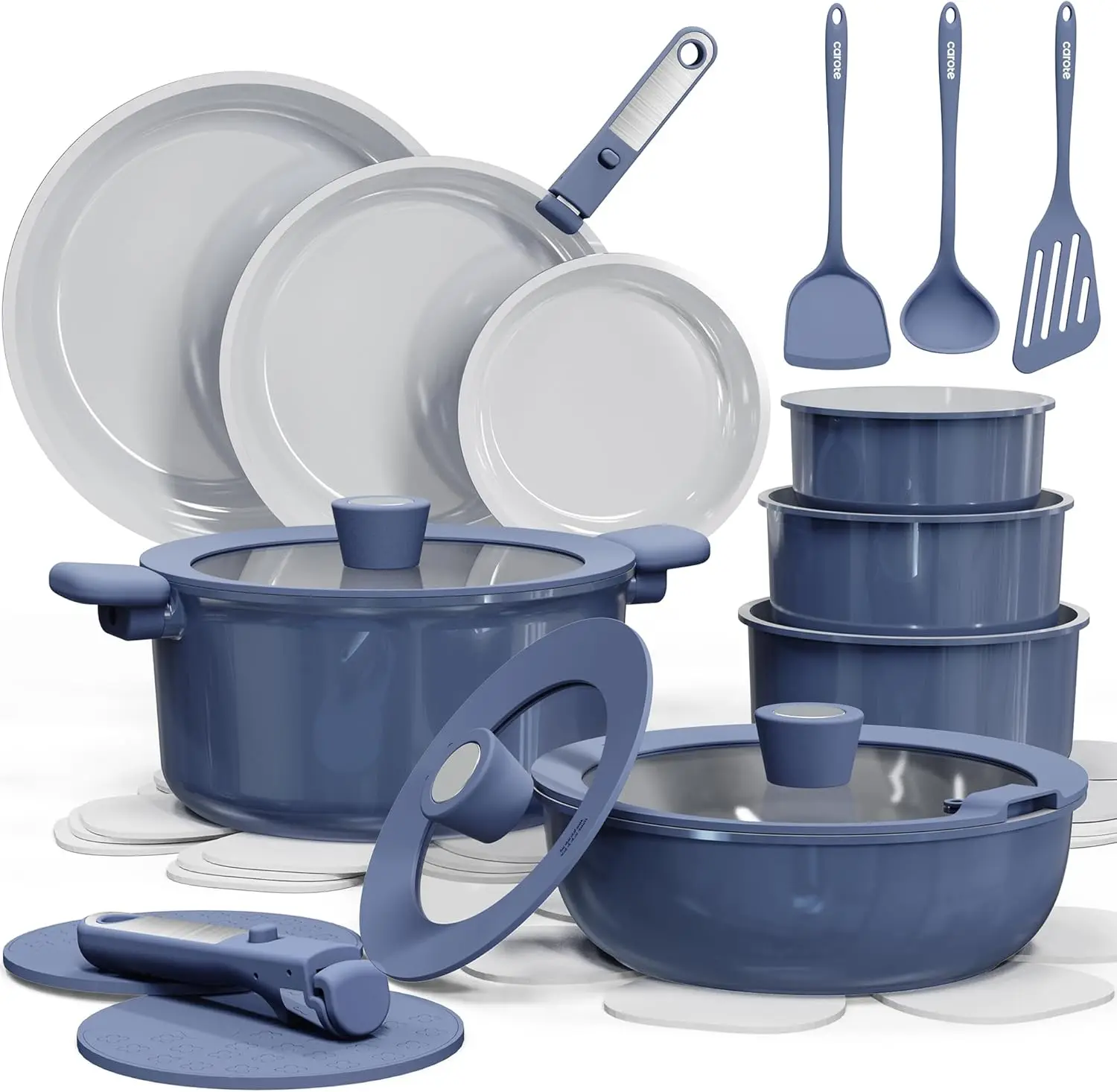 25pcs Ceramic Cookware Set Nonstick, Pots and Pans Set Non stick, Non Toxic Cookware, Dishwasher/Oven Safe, RV/Camping
25pcs Ceramic Cookware Set Nonstick, Pots and Pans Set Non stick, Non Toxic Cookware, Dishwasher/Oven Safe, RV/Camping