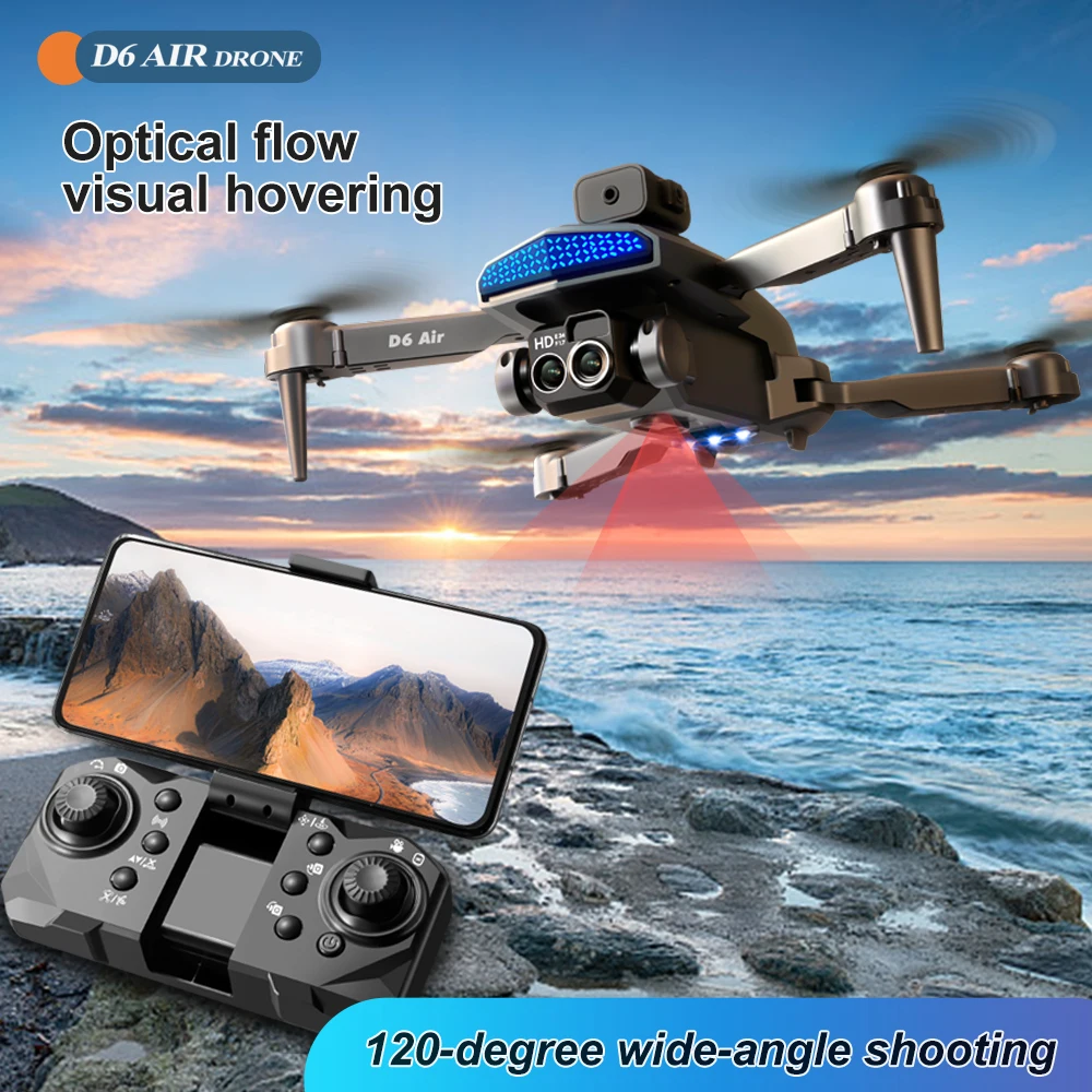 ZNLYRION D6 Air Foldable RC Drone 4K Dual Camera 5-Side Obstacle Avoidance Optical Flow Hover 2.4G WIFI FPV APP Control One Key Return Quadcopter Toy
ZNLYRION D6 Air Foldable RC Drone 4K Dual Camera 5-Side Obstacle Avoidance Optical Flow Hover 2.4G WIFI FPV APP Control One Key Return Quadcopter Toy