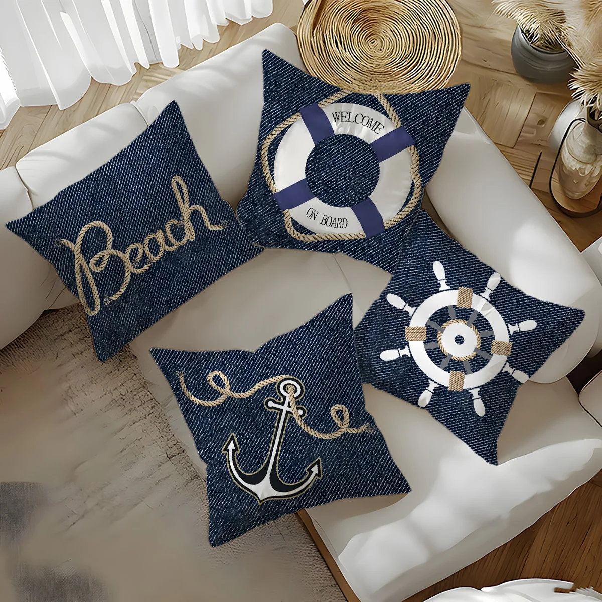 Marine Ocean Theme double-sided Printed pillow cover Short plush Suitable living rooms bedrooms sofas throw cushion cover
Marine Ocean Theme double-sided Printed pillow cover Short plush Suitable living rooms bedrooms sofas throw cushion cover
