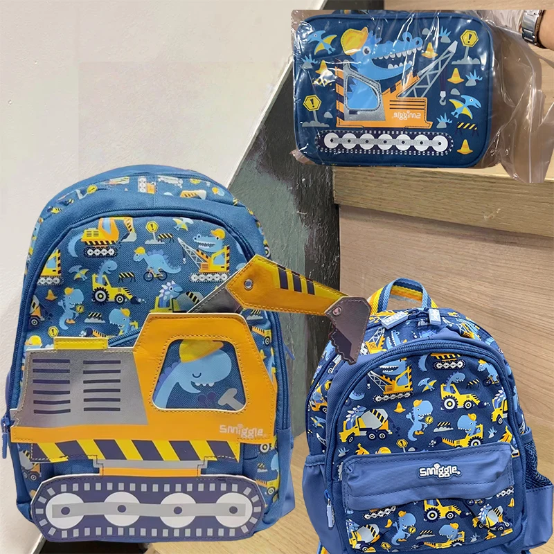 New Australian Smiggle Backpack Set Student Cartoon Blue Bulldozer Bag Lunch Box Pencil Case Water Bottle Student Boy Gift  
New Australian Smiggle Backpack Set Student Cartoon Blue Bulldozer Bag Lunch Box Pencil Case Water Bottle Student Boy Gift 