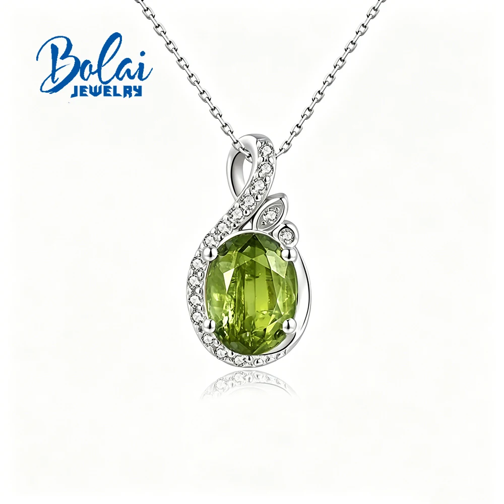 Simple women pendant necklace 925 sterling silver with natural Peridot Gemstone fine jewelry for women birthday gift
Simple women pendant necklace 925 sterling silver with natural Peridot Gemstone fine jewelry for women birthday gift