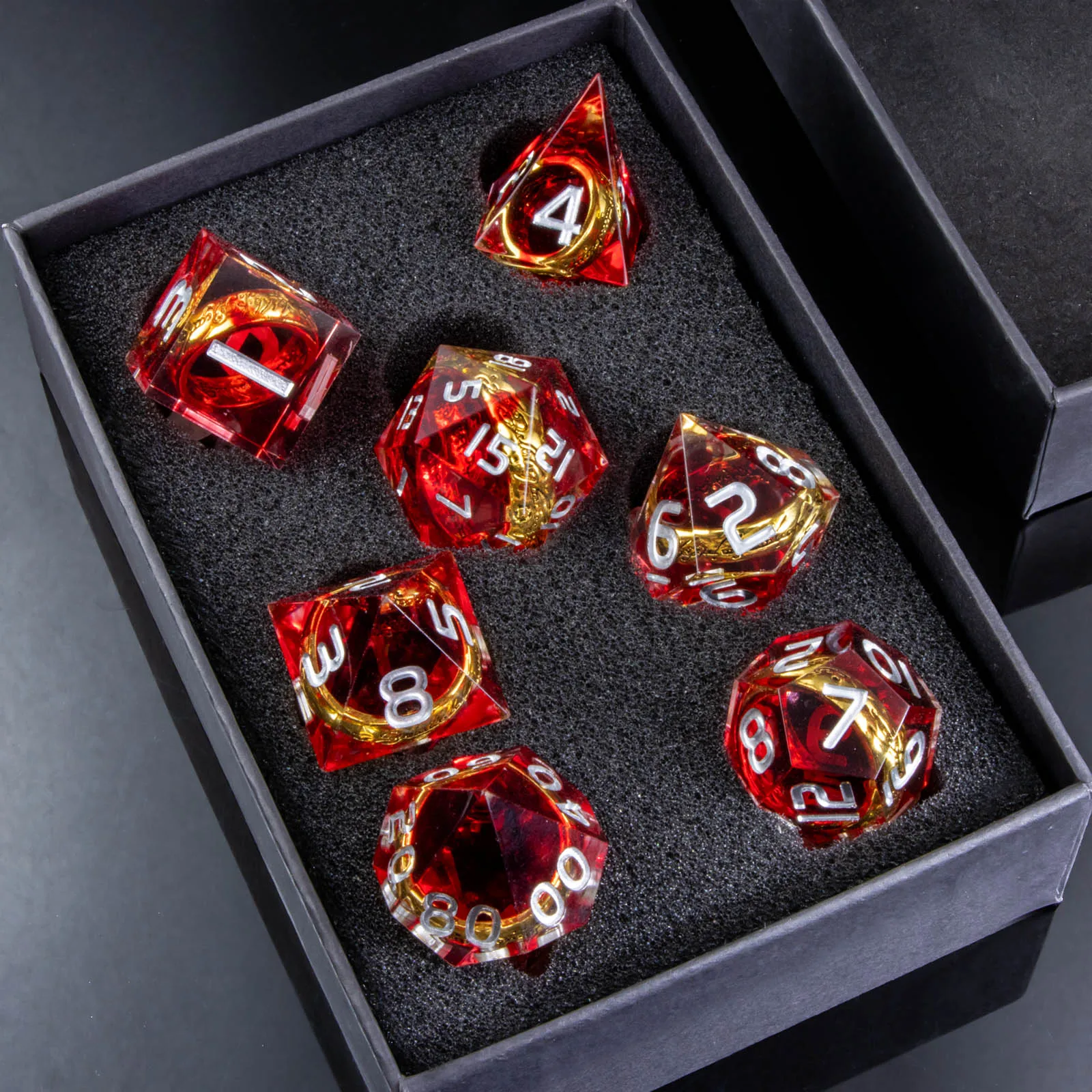 Magic Lord Rings Dice Set, 7Pcs DnD Dice Set Dungeon and Dragon, LOTR D&D Dice Set for Role Playing, Red Sharp Edge Resin Dice
Magic Lord Rings Dice Set, 7Pcs DnD Dice Set Dungeon and Dragon, LOTR D&D Dice Set for Role Playing, Red Sharp Edge Resin Dice