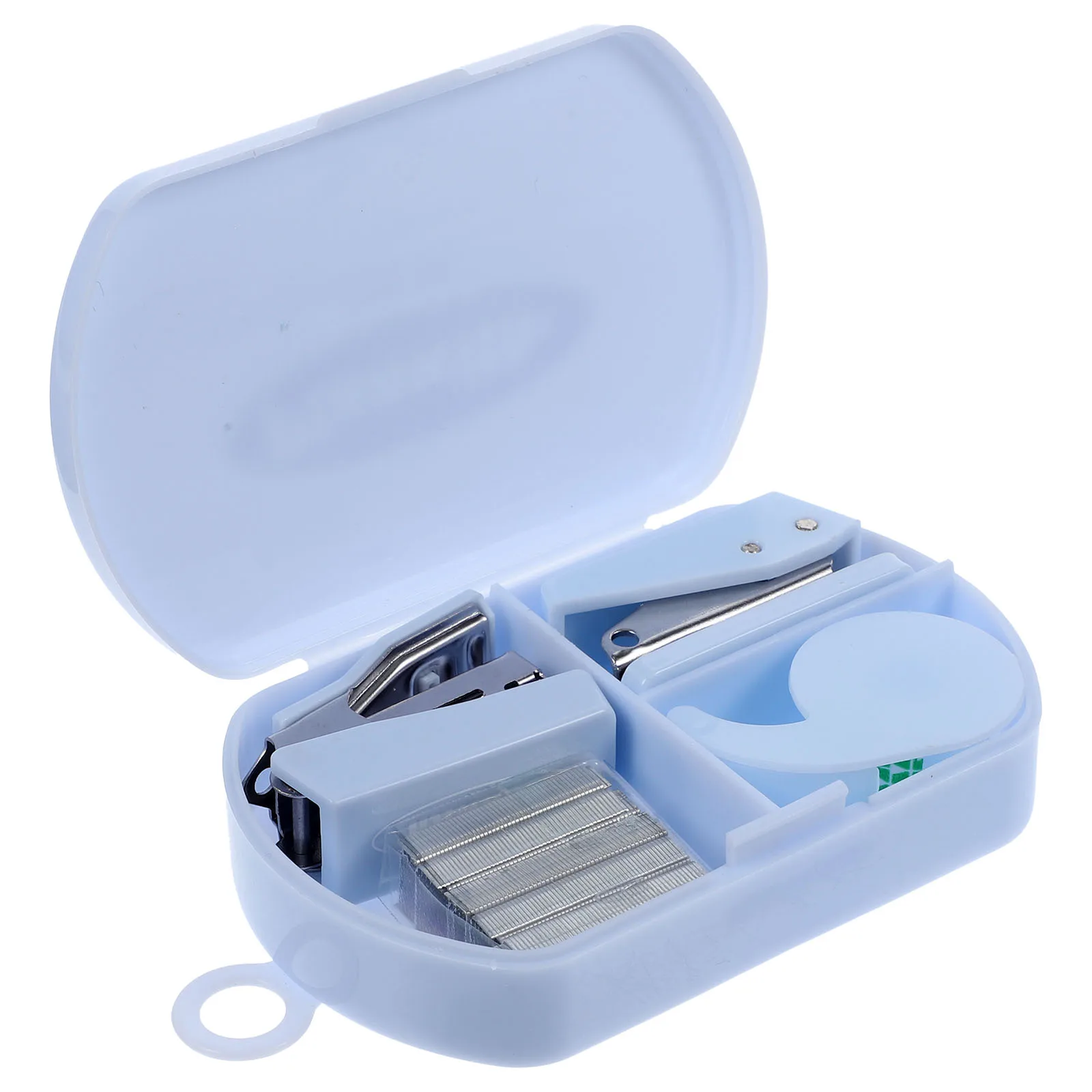 1 set Multi-Functional Hand Tool Box Tape Dispenser Stapler Kit Blue Mini Office Supply Travel Set for Craft School
1 set Multi-Functional Hand Tool Box Tape Dispenser Stapler Kit Blue Mini Office Supply Travel Set for Craft School