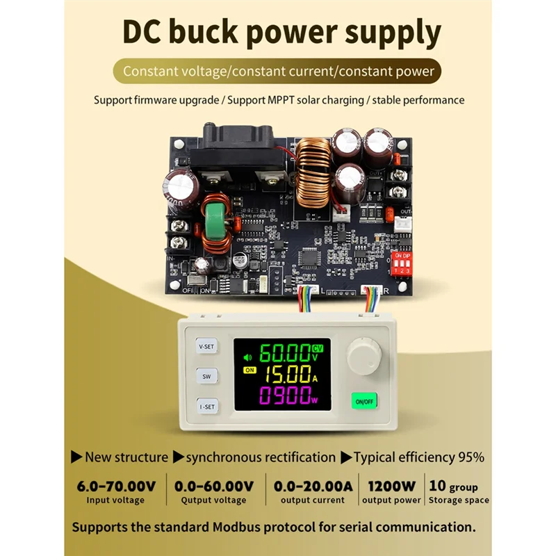 ABKU-XY6015LV Регулируемый источник питания постоянного тока с ЧПУ, постоянное напряжение, постоянный ток, повышающий модуль 15 А/900 Вт
ABKU-XY6015LV Регулируемый источник питания постоянного тока с ЧПУ, постоянное напряжение, постоянный ток, повышающий модуль 15 А/900 Вт
