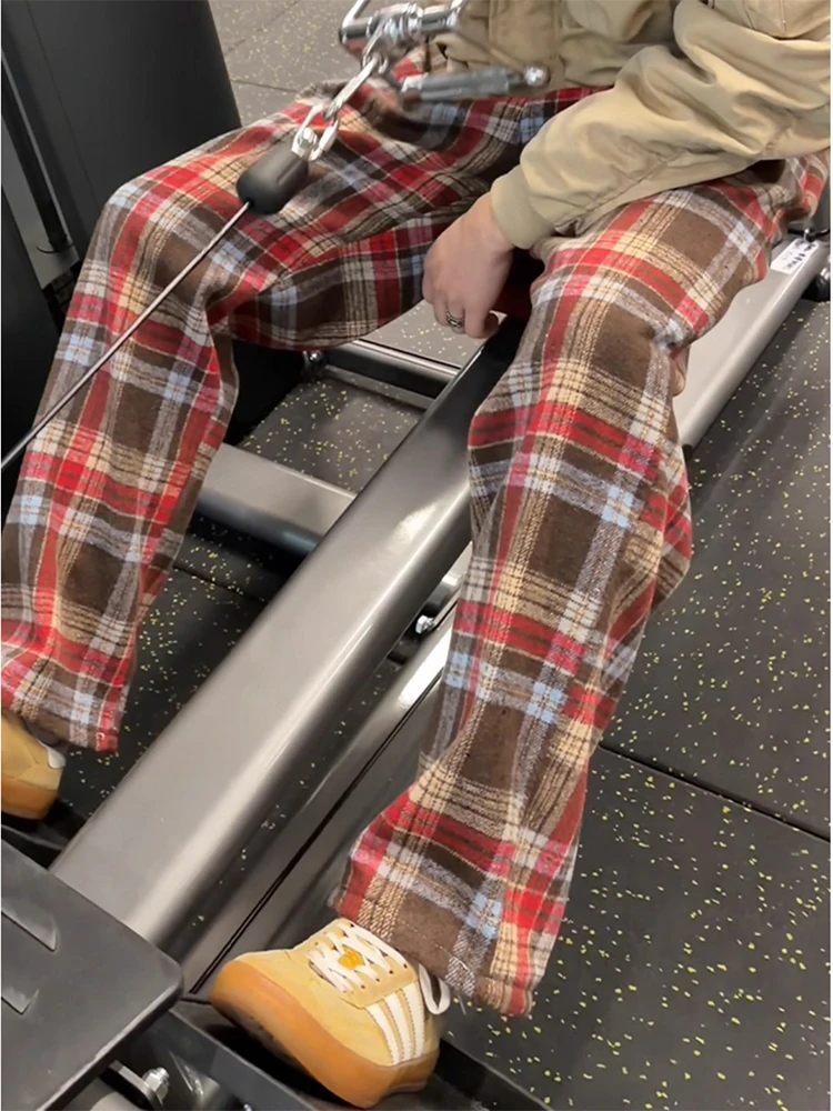 Retro American Red Plaid Men's Sports Fitn Gym Pants Spring Straight Leg Woolen Fce Lined Trousers Anti-Wrinkle Sle
Retro American Red Plaid Men's Sports Fitn Gym Pants Spring Straight Leg Woolen Fce Lined Trousers Anti-Wrinkle Sle