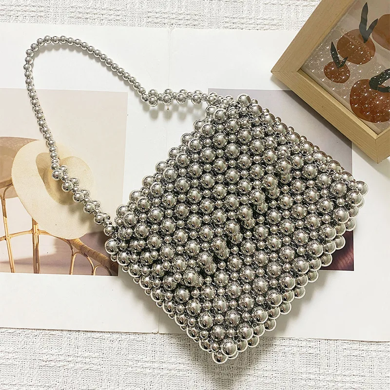 Модная металлическая сумка через плечо с бусинами, ретро-серебристая, ручной работы, из акриловых бусин, квадратная, для банкетов и вечеринок
Модная металлическая сумка через плечо с бусинами, ретро-серебристая, ручной работы, из акриловых бусин, квадратная, для банкетов и вечеринок