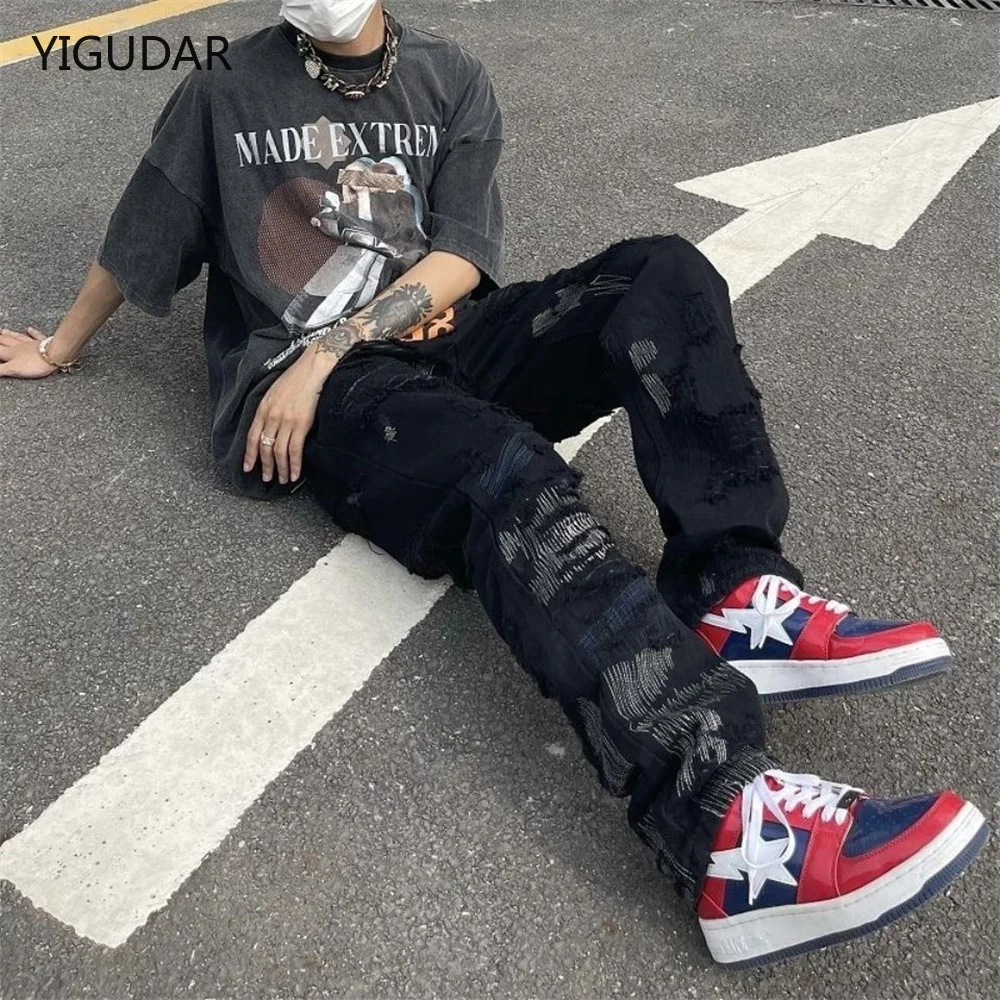 Jeans men American Old School Letter Print Straight Jeans Men Loose Hip Hop Stretch Waist Pants High Street Baggy Trousers
Jeans men American Old School Letter Print Straight Jeans Men Loose Hip Hop Stretch Waist Pants High Street Baggy Trousers