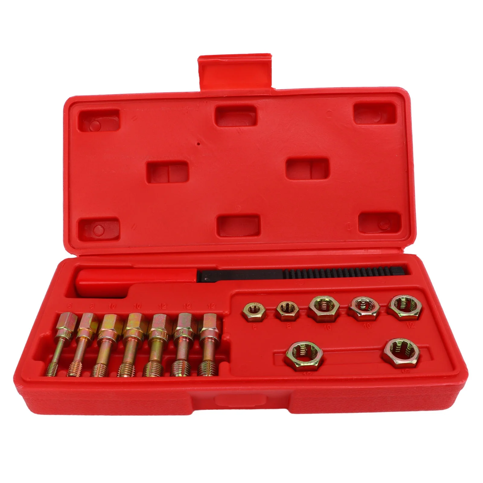 15pcs Metric Thread Chaser Set Carbon Steel Rethreading Tap Die Tool Kit Rethread Repair Tool
15pcs Metric Thread Chaser Set Carbon Steel Rethreading Tap Die Tool Kit Rethread Repair Tool