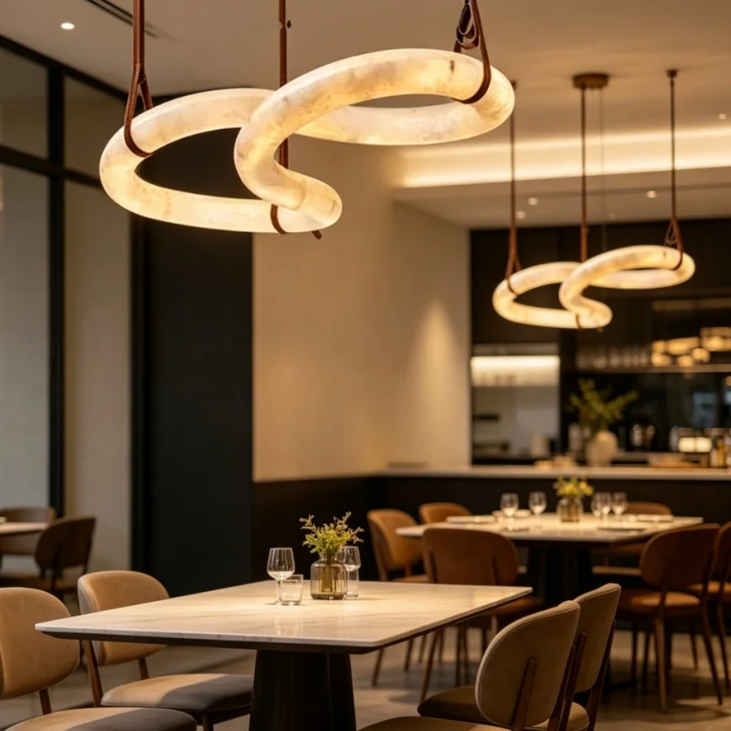 Modern Minimalist Restaurant Pendant Light Natural Marble Light Nordic Design Alabaster Shaped Chandeliers Villa Room Decoration
Modern Minimalist Restaurant Pendant Light Natural Marble Light Nordic Design Alabaster Shaped Chandeliers Villa Room Decoration