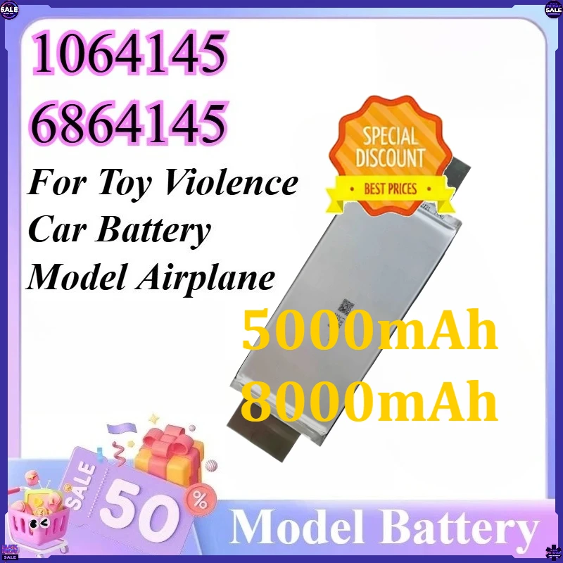 For Toy Violence Car Battery Model Airplane New 1064145 8000mAh 90c 6864145 5000mAh
For Toy Violence Car Battery Model Airplane New 1064145 8000mAh 90c 6864145 5000mAh