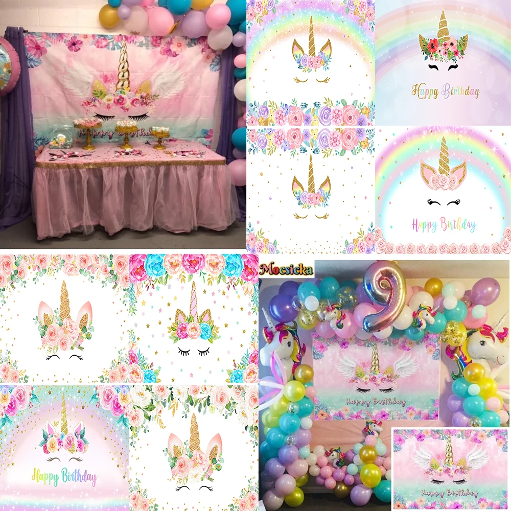 Mocsicka Unicorn Backdrop For Girls Birthday Rainbow Floral Flower Princess Photography Background Baby Shower Birthday Banner
Mocsicka Unicorn Backdrop For Girls Birthday Rainbow Floral Flower Princess Photography Background Baby Shower Birthday Banner
