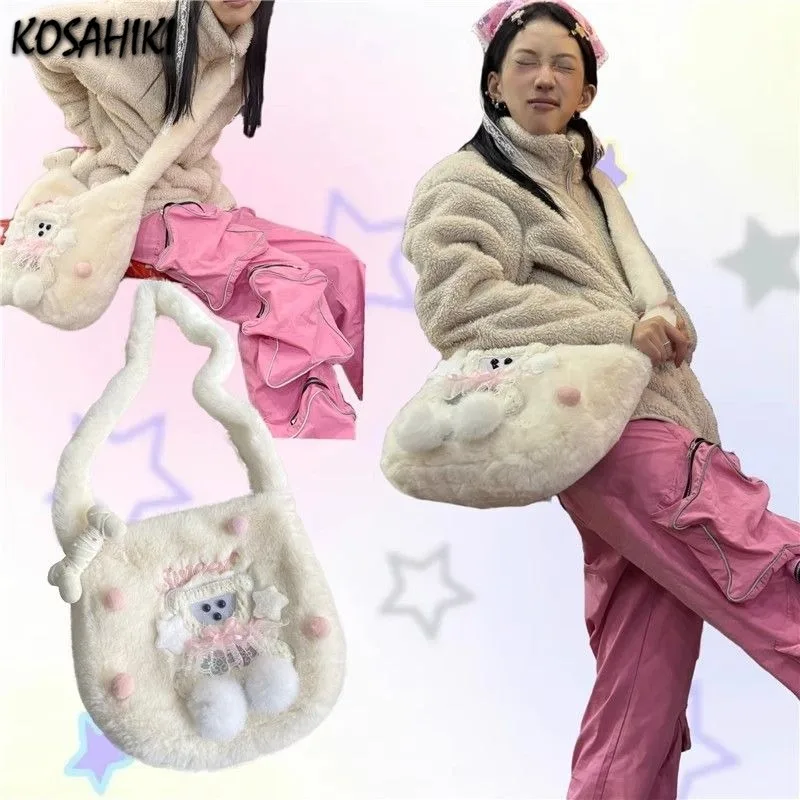 Fluffy Kawaii Cartoon Cute Women's Handbags Y2k Aesthetic Fashion Chic Shoulder Bag 2025 Casual Trendy Streetwear Crossbody Bags
Fluffy Kawaii Cartoon Cute Women's Handbags Y2k Aesthetic Fashion Chic Shoulder Bag 2025 Casual Trendy Streetwear Crossbody Bags