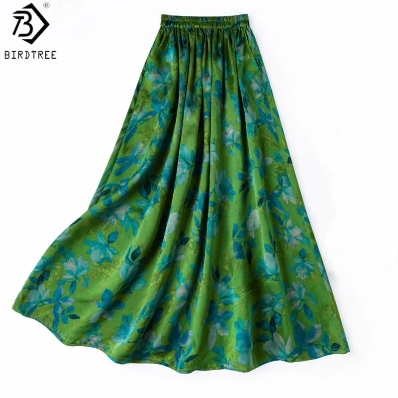 Birdtree, 100% Real Silk Jacquard Satin Skirt, Elastic Waist, Women Floral Luo Xiangyunsha Skirts, Breathable, 2026 New D66007JF
Birdtree, 100% Real Silk Jacquard Satin Skirt, Elastic Waist, Women Floral Luo Xiangyunsha Skirts, Breathable, 2026 New D66007JF