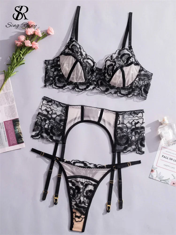 SINGREINY Female Embroidery Patchwork Sexy Underwear Sets Transparent Skinny Lingerie Women Club Corset Erotic Bra&Brief Suits
SINGREINY Female Embroidery Patchwork Sexy Underwear Sets Transparent Skinny Lingerie Women Club Corset Erotic Bra&Brief Suits