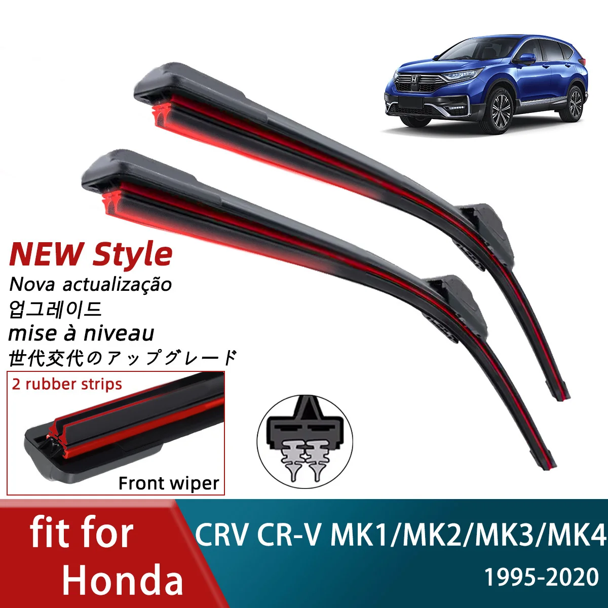 Double Rubber Car Wipers for Honda CRV CR-V MK1 MK2 MK3 MK4 Front Blade Brushes Wear Parts Cutter Accessorie Windscreen Wiper
Double Rubber Car Wipers for Honda CRV CR-V MK1 MK2 MK3 MK4 Front Blade Brushes Wear Parts Cutter Accessorie Windscreen Wiper