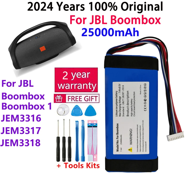 100% Original New 25000mAh Battery GSP0931134 01 for JBL Boombox, JEM3316,JEM3317,JEM3318 Batterie Batteries tracking number
100% Original New 25000mAh Battery GSP0931134 01 for JBL Boombox, JEM3316,JEM3317,JEM3318 Batterie Batteries tracking number