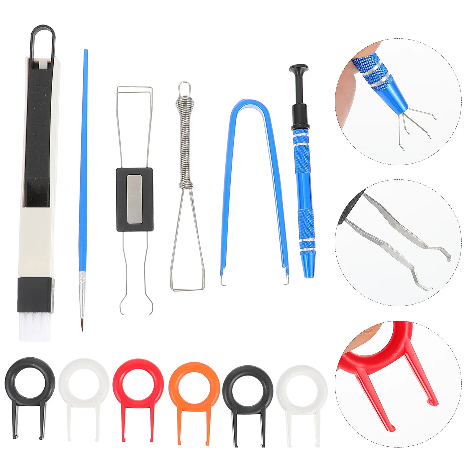 1Set Keyboard Key Cap Puller Cleaning Kit Mechanical Keyboard Keycap Remover Brush Lubricating Pen Chip Picker Electronics
1Set Keyboard Key Cap Puller Cleaning Kit Mechanical Keyboard Keycap Remover Brush Lubricating Pen Chip Picker Electronics