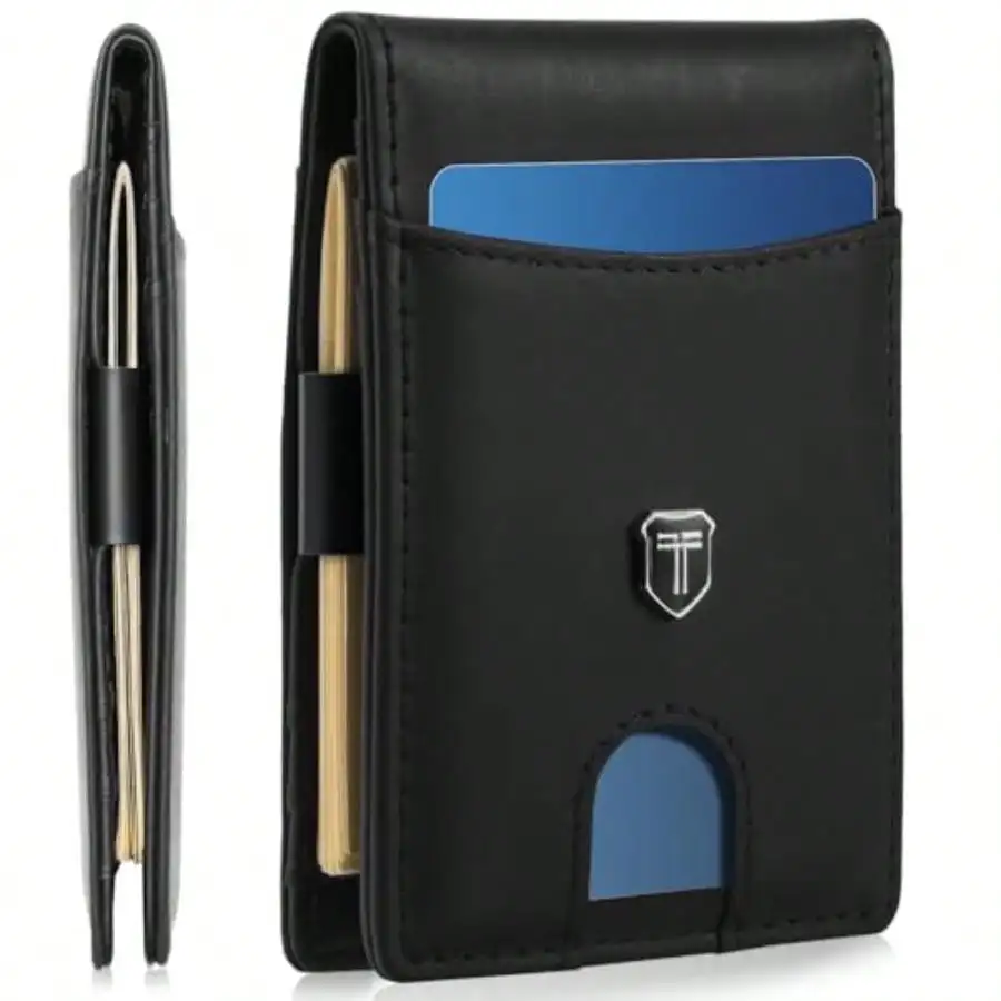 Slim Wallet For Men, Minimalist Money Clip Card Wallet, RFID Blocking Bifold Mens Wallet, Front Pocket Credit Card Holder With I
Slim Wallet For Men, Minimalist Money Clip Card Wallet, RFID Blocking Bifold Mens Wallet, Front Pocket Credit Card Holder With I
