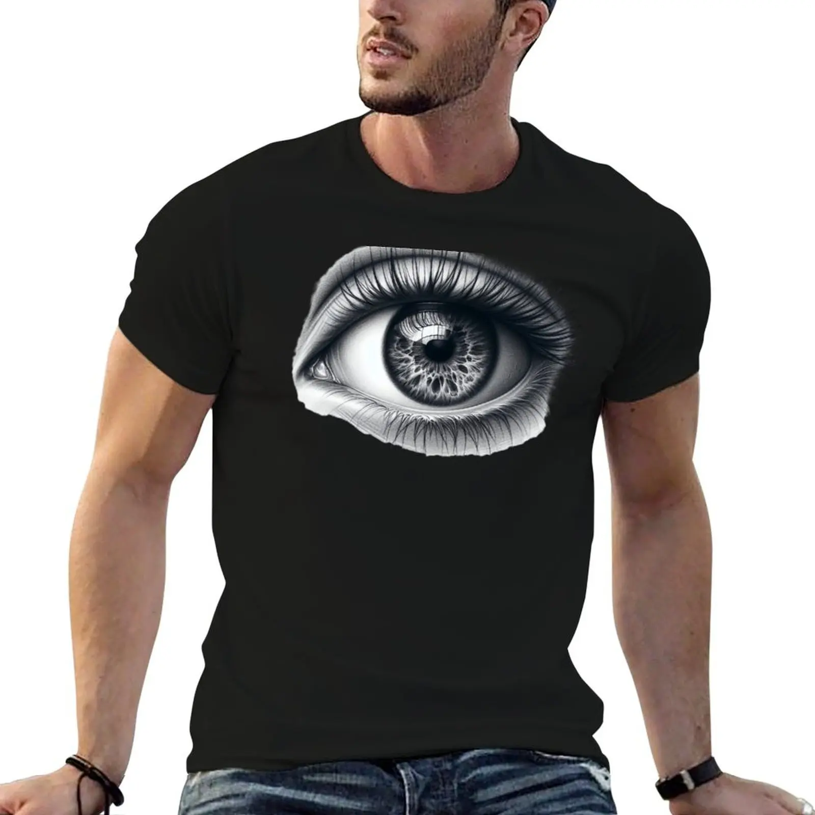 Eye skech Big realistic Woman's Eye Pencil drawing T-Shirt cotton graphic tees plus sizes topping funny gifts plain t shirts men
Eye skech Big realistic Woman's Eye Pencil drawing T-Shirt cotton graphic tees plus sizes topping funny gifts plain t shirts men