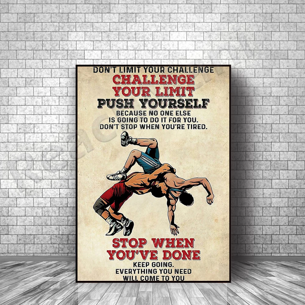 Wrestling - Don't Limit Your Challenge Poster, Wrestling Prints Decorative Canvas Print Gift
Wrestling - Don't Limit Your Challenge Poster, Wrestling Prints Decorative Canvas Print Gift