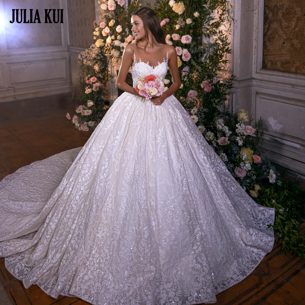 Julia Kui Floral Prints A-Line Wedding Dresses Beading Embroidery Lace Sleeveless Sweetheart Bridal Gowns Vestido De Noiva
Julia Kui Floral Prints A-Line Wedding Dresses Beading Embroidery Lace Sleeveless Sweetheart Bridal Gowns Vestido De Noiva