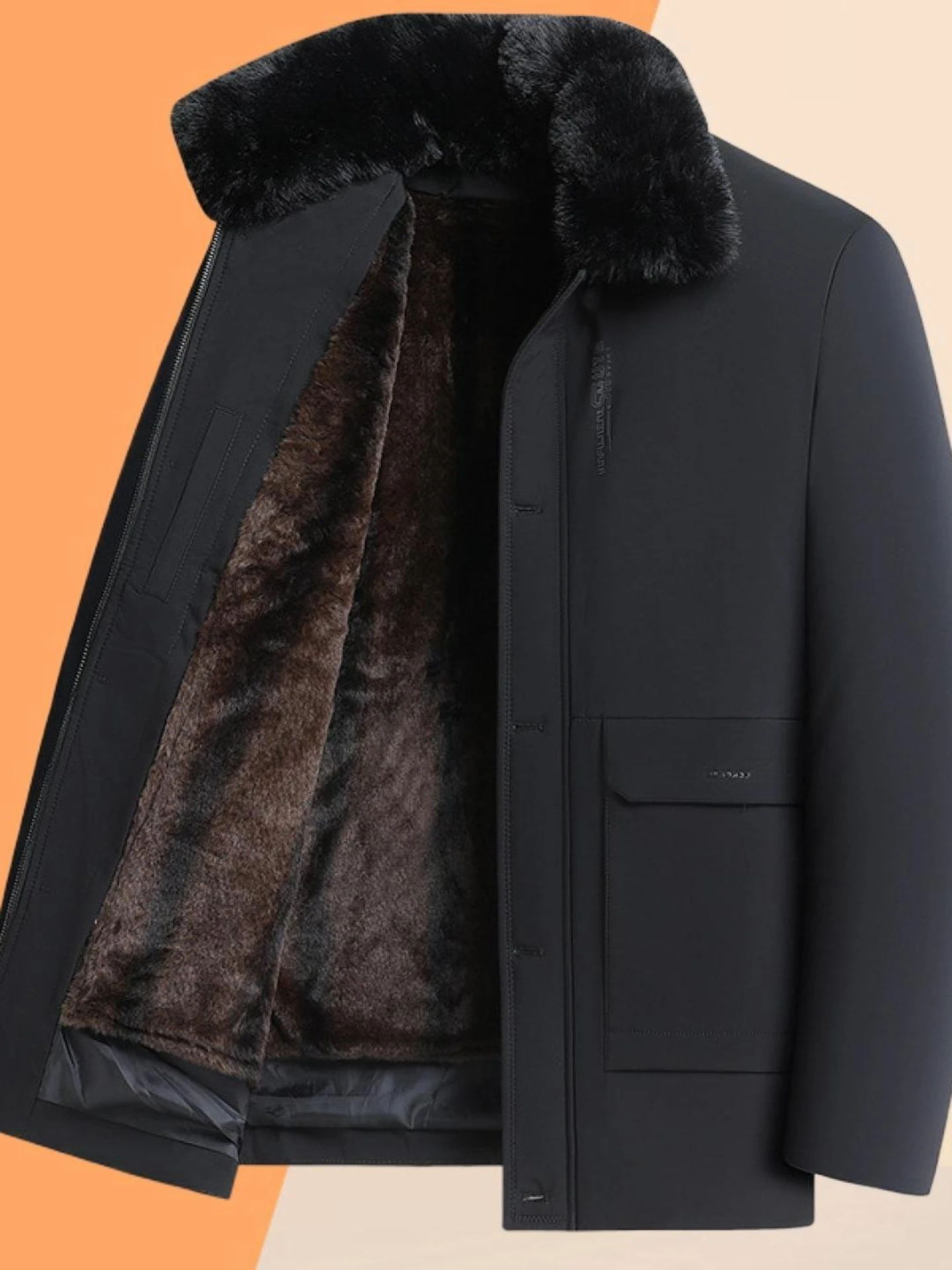 Detachable Inner Liner Men's Cotton Jaet with Faux Fur Collar Oversize for Middle-Aged And ly Winter Warm Thiened
Detachable Inner Liner Men's Cotton Jaet with Faux Fur Collar Oversize for Middle-Aged And ly Winter Warm Thiened