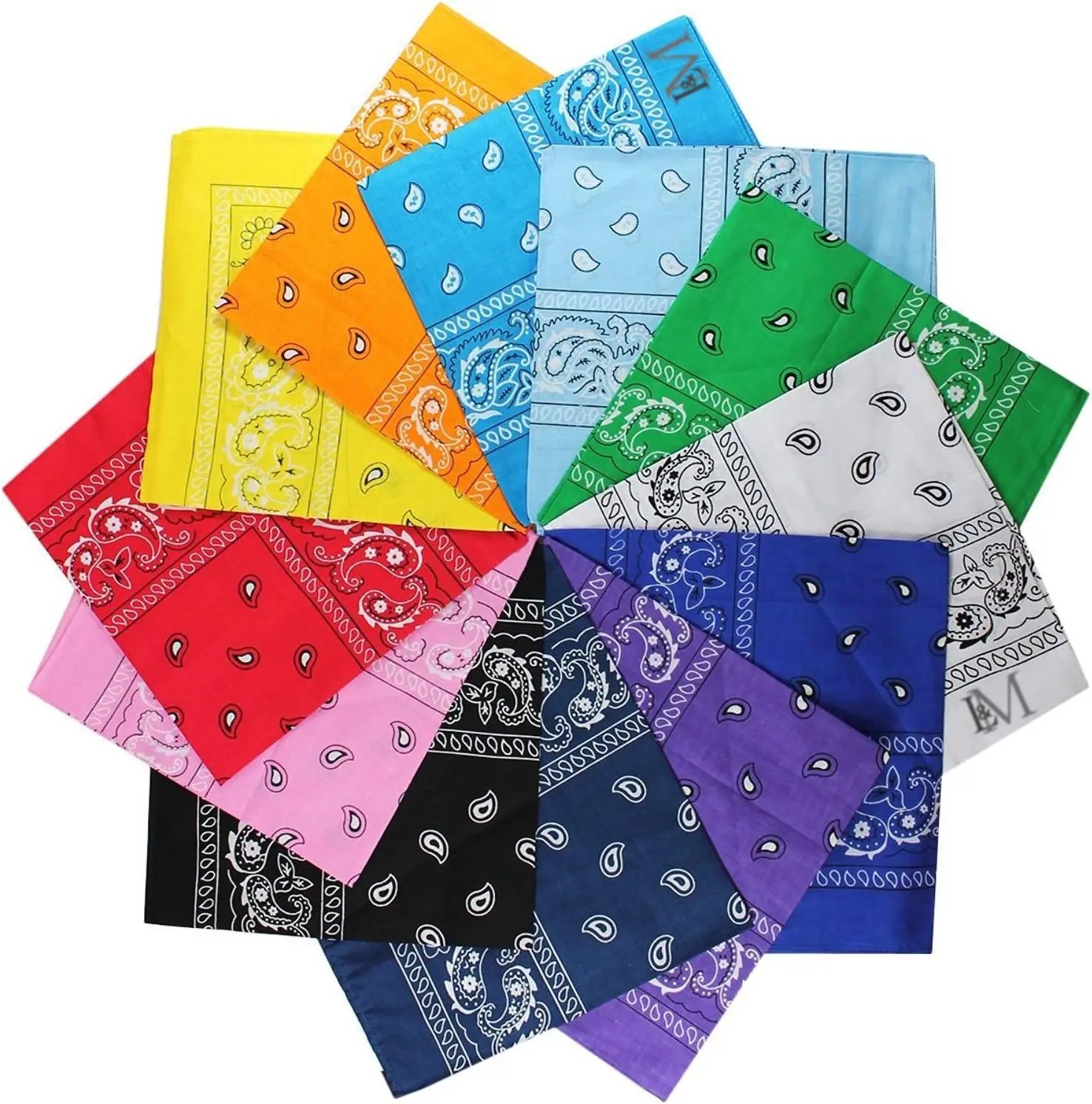 12Pcs Cotton Paisley Print Bandanas Head Wrap Scarf Wristband
12Pcs Cotton Paisley Print Bandanas Head Wrap Scarf Wristband