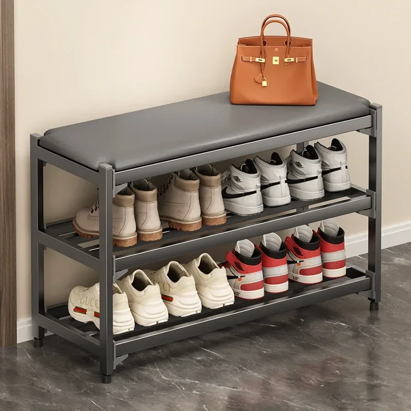 Shoe Bench 3-Tier Shoe Rack for Entryway Storage Organizer with Foam Padded Seat Faux Leather Metal Frame for Living
Shoe Bench 3-Tier Shoe Rack for Entryway Storage Organizer with Foam Padded Seat Faux Leather Metal Frame for Living